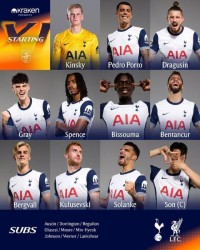 【联赛杯】贝里瓦尔破门，热刺首回合主场1比0利物浦